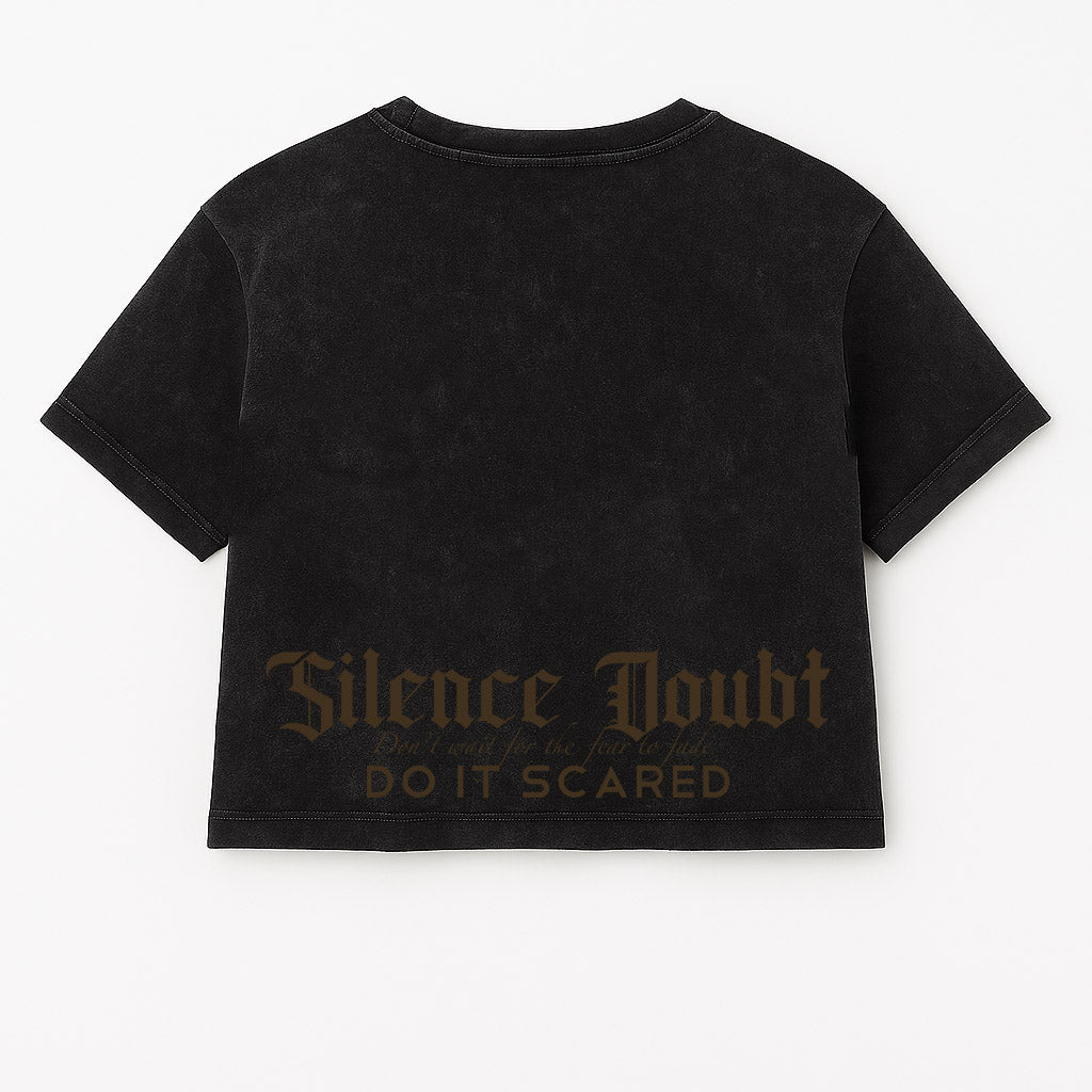Silence Doubt Cropped Black Wash