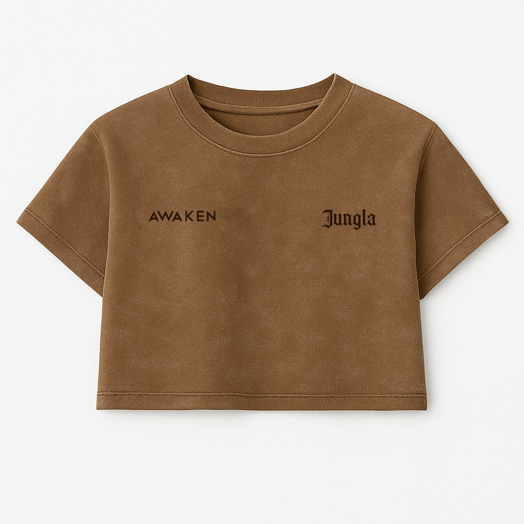 Awaken Cropped Brown Wash