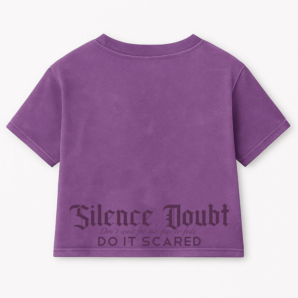 Silence Doubt Cropped Purple Wash