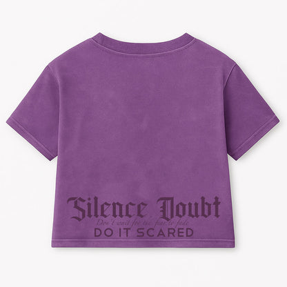 Silence Doubt Cropped Purple Wash